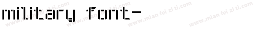 military font字体转换